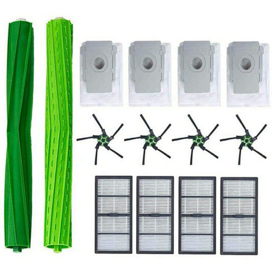 14Pcs For iRobot Roomba S9  /  S9+ Replacement Kit Main Brush Side Brush Dust Bags Filter Set