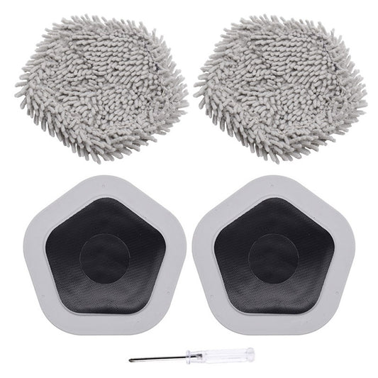 2Pcs Mop Cloth for Dreame W10 / W10 Pro Vacuum Cleaner Replacement Parts Duster Cloth with 2 Holder