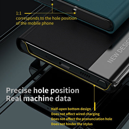 For iPhone 14 Pro Max 6.7 inch Scratch Resistant PU Leather Stand Case Electroplating Phone Cover