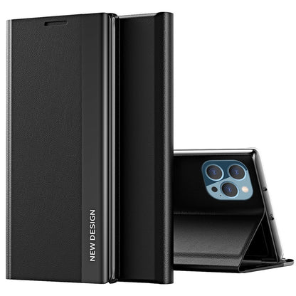 For iPhone 14 Pro Max 6.7 inch Scratch Resistant PU Leather Stand Case Electroplating Phone Cover