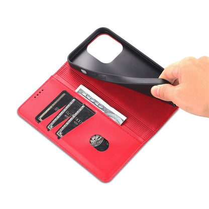 AZNS For iPhone 14 Pro Max 6.7 inch Full Protection PU Leather Magnetic Closure Phone Case Wallet Stand Anti-scratch Flip Cover
