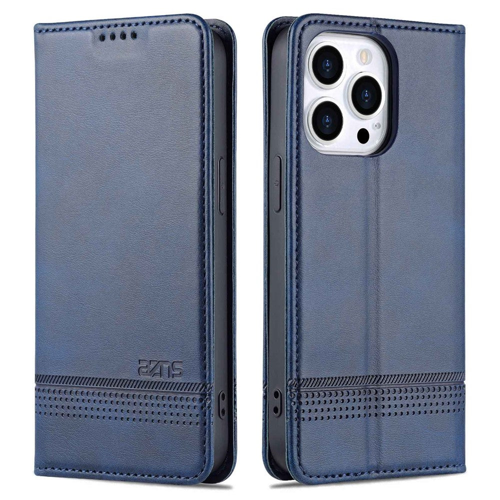 AZNS For iPhone 14 Pro Max 6.7 inch Full Protection PU Leather Magnetic Closure Phone Case Wallet Stand Anti-scratch Flip Cover