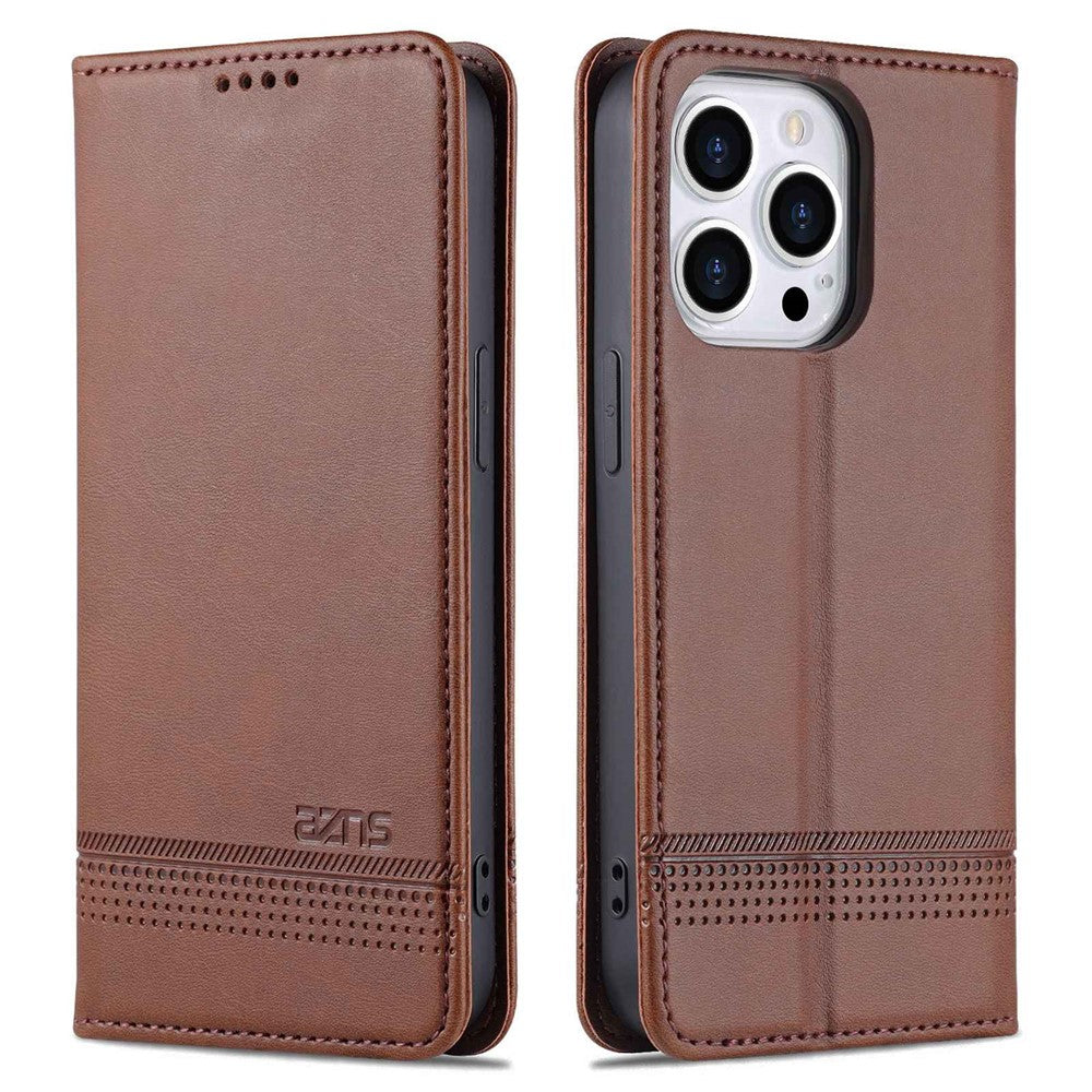 AZNS For iPhone 14 Pro Max 6.7 inch Full Protection PU Leather Magnetic Closure Phone Case Wallet Stand Anti-scratch Flip Cover