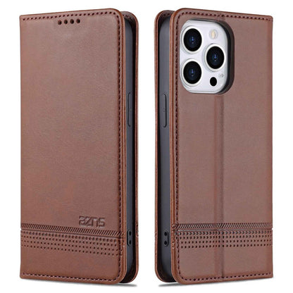 AZNS For iPhone 14 Pro Max 6.7 inch Full Protection PU Leather Magnetic Closure Phone Case Wallet Stand Anti-scratch Flip Cover