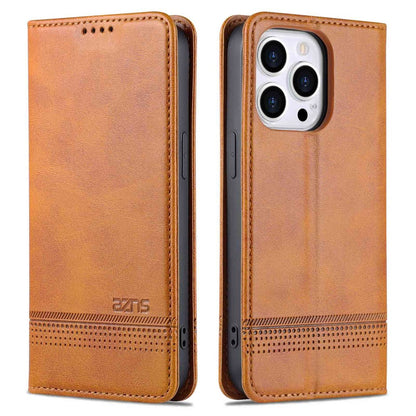 AZNS For iPhone 14 Pro Max 6.7 inch Full Protection PU Leather Magnetic Closure Phone Case Wallet Stand Anti-scratch Flip Cover
