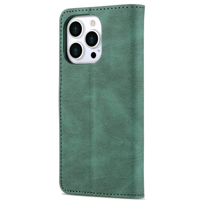 AZNS For iPhone 14 Pro Max 6.7 inch Anti-fall PU Leather Wallet Case Magnetic Closure Stand Scratch Resistant Phone Cover
