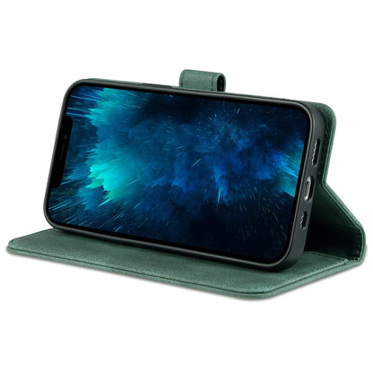 AZNS For iPhone 14 Pro Max 6.7 inch Anti-fall PU Leather Wallet Case Magnetic Closure Stand Scratch Resistant Phone Cover