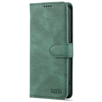AZNS For iPhone 14 Pro Max 6.7 inch Anti-fall PU Leather Wallet Case Magnetic Closure Stand Scratch Resistant Phone Cover