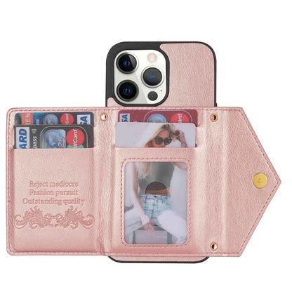N.BEKUS Phone Wallet Case for iPhone 14 Pro Max 6.7 inch, Anti-fall PU Leather Coated TPU Back Cover Card Holder Scratch-resistant Shell Kickstand with Strap