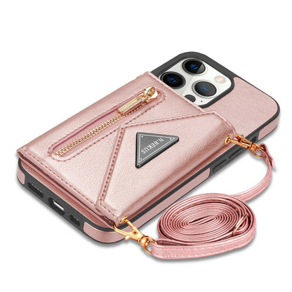 N.BEKUS Phone Wallet Case for iPhone 14 Pro Max 6.7 inch, Anti-fall PU Leather Coated TPU Back Cover Card Holder Scratch-resistant Shell Kickstand with Strap