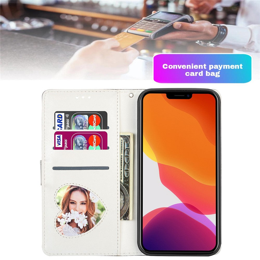 For iPhone 14 Pro Max 6.7 inch Glitter Sequins PU Leather + TPU Full Protection Stand Wallet Case with Zipper Pocket and Hand Strap