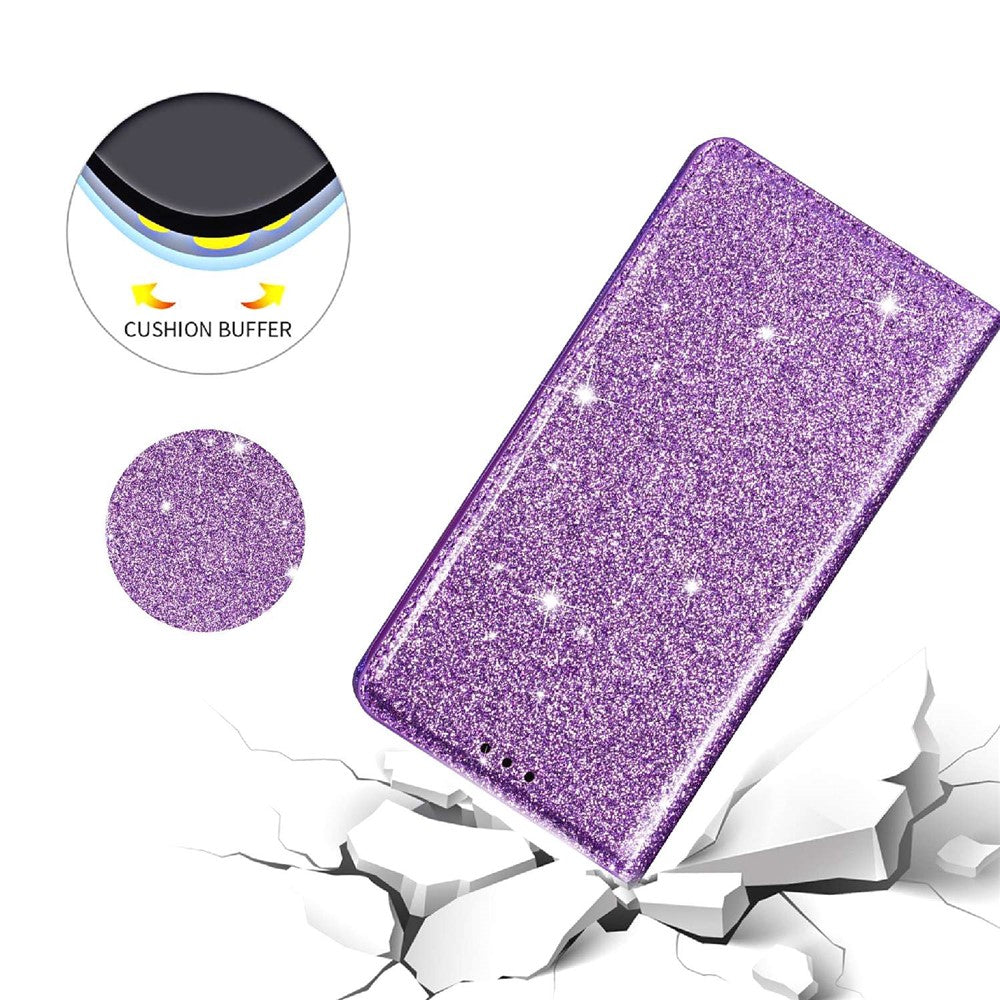 For iPhone 14 Pro Max 6.7 inch Glitter Sequins Full Protection Stand Card Holder PU Leather Protective Phone Case Cover