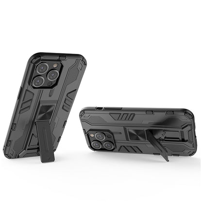 For iPhone 14 Pro Max 6.7 inch Camera Protection Phone Case Kickstand Hybrid Hard PC Soft TPU Drop Protection Anti-Fall Cover