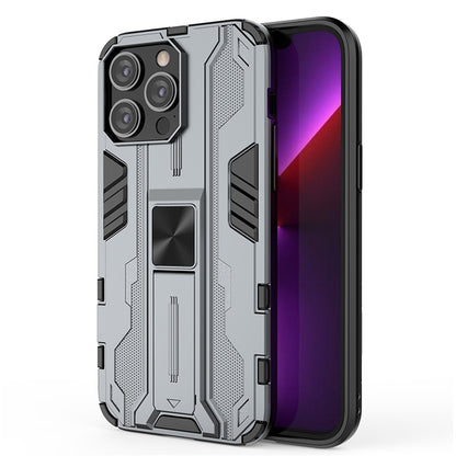 For iPhone 14 Pro Max 6.7 inch Camera Protection Phone Case Kickstand Hybrid Hard PC Soft TPU Drop Protection Anti-Fall Cover