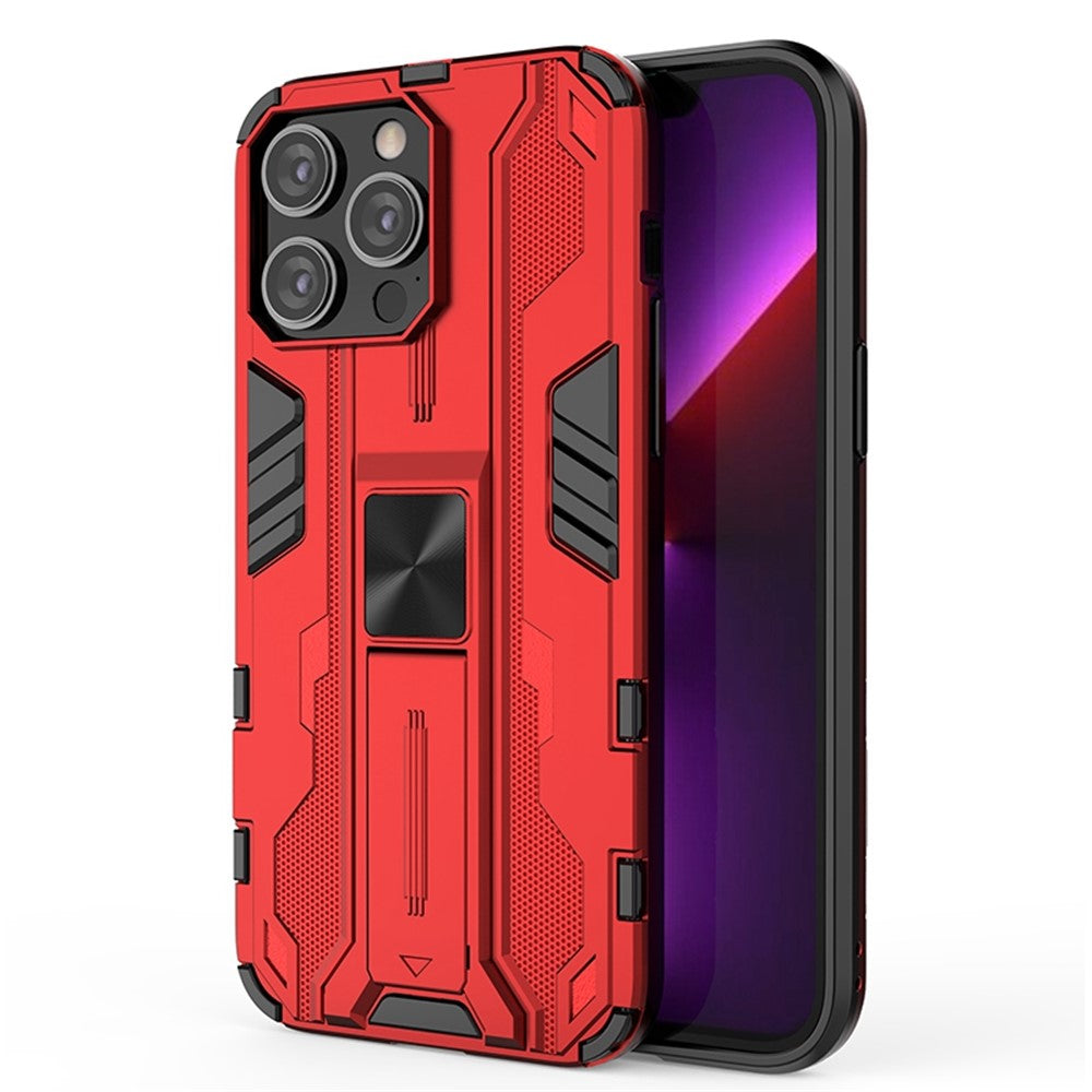 For iPhone 14 Pro Max 6.7 inch Camera Protection Phone Case Kickstand Hybrid Hard PC Soft TPU Drop Protection Anti-Fall Cover