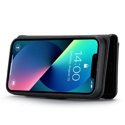 DG.MING For iPhone 14 Plus 6.7 inch Split Leather Magnetic Detachable Flip Case Stand Feature Purse Protection Wallet Cover