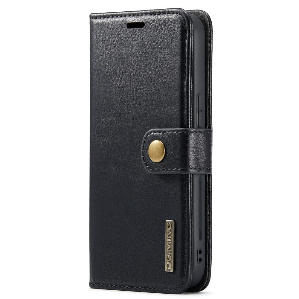 DG.MING For iPhone 14 Plus 6.7 inch Split Leather Magnetic Detachable Flip Case Stand Feature Purse Protection Wallet Cover