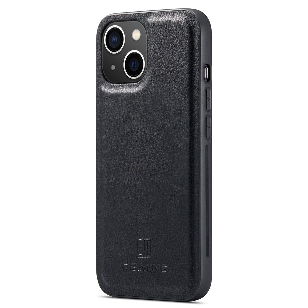 DG.MING For iPhone 14 Plus 6.7 inch Split Leather Magnetic Detachable Flip Case Stand Feature Purse Protection Wallet Cover