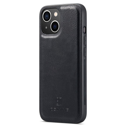 DG.MING For iPhone 14 Plus 6.7 inch Split Leather Magnetic Detachable Flip Case Stand Feature Purse Protection Wallet Cover