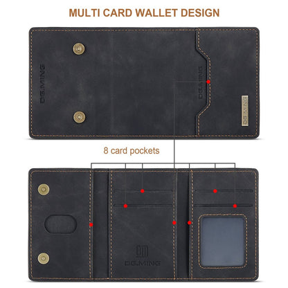 DG.MING M2 Series for iPhone 14 Plus 6.7 inch Anti-drop Full Protection Magnetic Absorption Kickstand Design Cell Phone Case Cover with Detachable Wallet