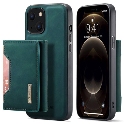 DG.MING M2 Series for iPhone 14 Plus 6.7 inch Anti-drop Full Protection Magnetic Absorption Kickstand Design Cell Phone Case Cover with Detachable Wallet