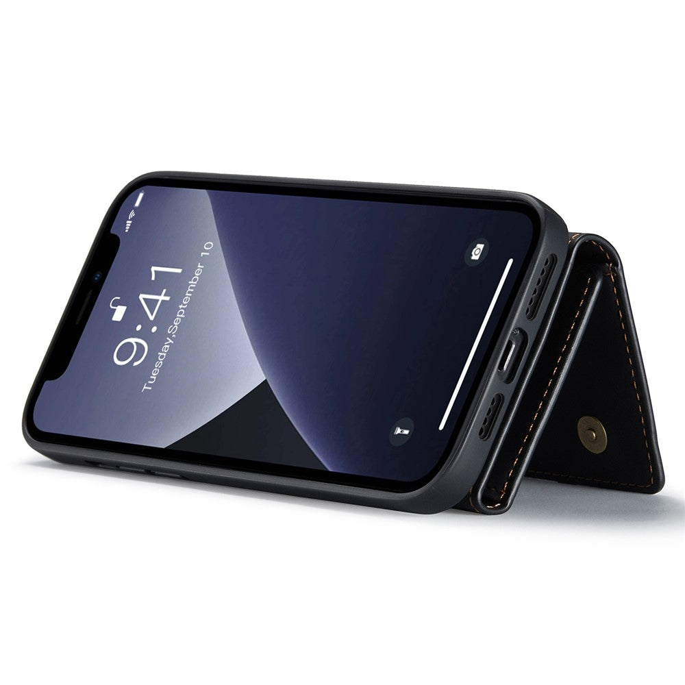 DG.MING M1 Series For iPhone 14 Pro Max 6.7 inch Anti-drop Detachable Magnetic 2-in-1 Wallet PC+TPU+PU Leather Wear-resistant Phone Case