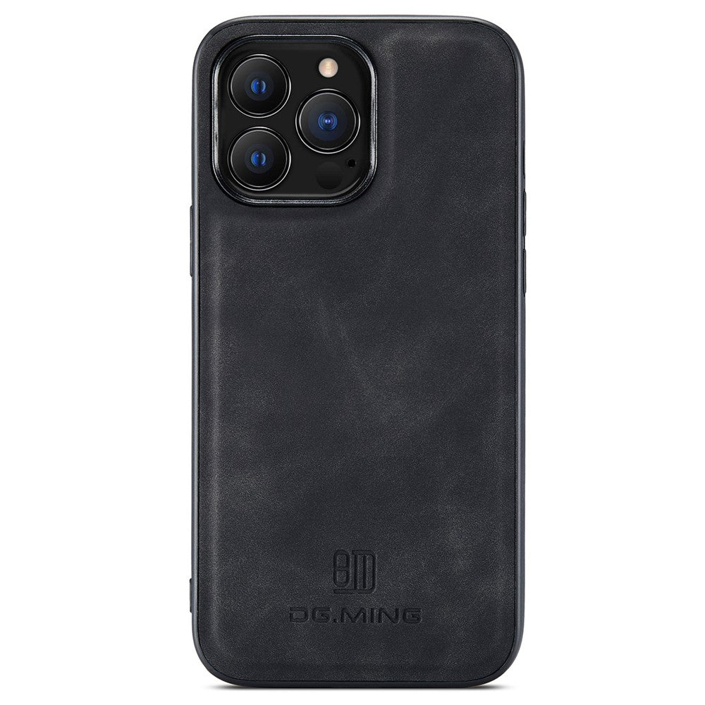 DG.MING M1 Series For iPhone 14 Pro Max 6.7 inch Anti-drop Detachable Magnetic 2-in-1 Wallet PC+TPU+PU Leather Wear-resistant Phone Case