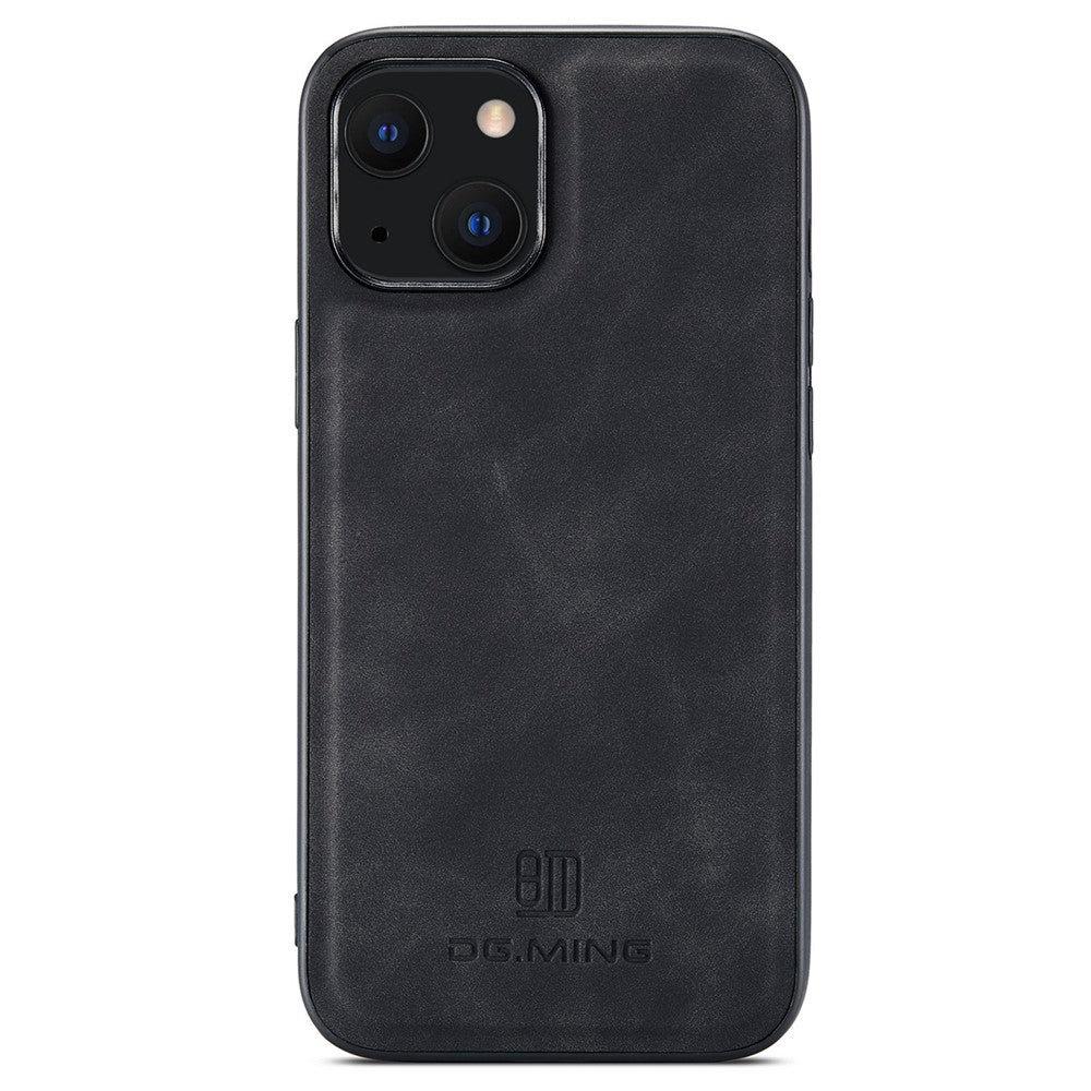 DG.MING M1 Series For iPhone 14 6.1 inch Detachable Magnetic 2-in-1 Wallet Phone Case PC+TPU+PU Leather Well-protected Anti-scratch Cover