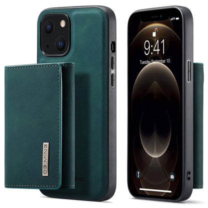 DG.MING M1 Series For iPhone 14 6.1 inch Detachable Magnetic 2-in-1 Wallet Phone Case PC+TPU+PU Leather Well-protected Anti-scratch Cover