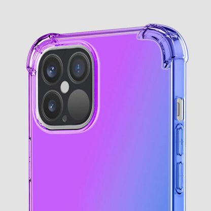 For iPhone 14 6.1 inch Gradient Design Anti-fall Protection TPU Soft Edge Bumper with Reinforced Corners Cellphone Cover