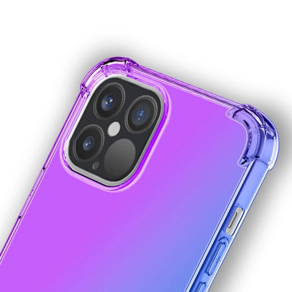 For iPhone 14 6.1 inch Gradient Design Anti-fall Protection TPU Soft Edge Bumper with Reinforced Corners Cellphone Cover