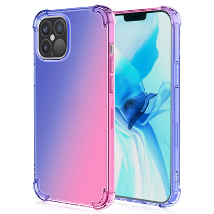 For iPhone 14 6.1 inch Gradient Design Anti-fall Protection TPU Soft Edge Bumper with Reinforced Corners Cellphone Cover