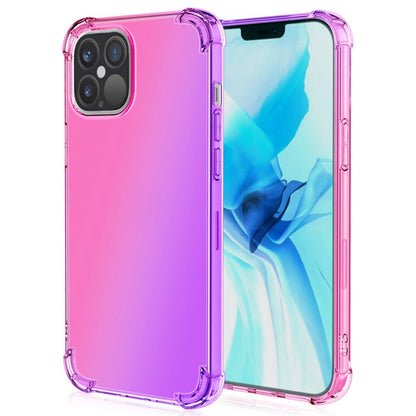 For iPhone 14 6.1 inch Gradient Design Anti-fall Protection TPU Soft Edge Bumper with Reinforced Corners Cellphone Cover