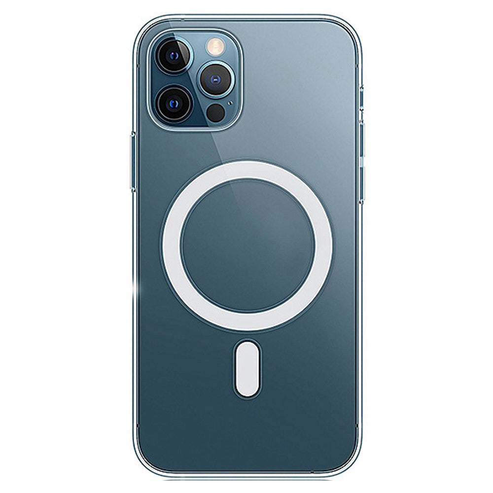 For iPhone 14 Plus 6.7 inch Clear Anti-scratch Phone Case Compatible with MagSafe Design Acrylic + TPU Magnetic Hybrid Cover