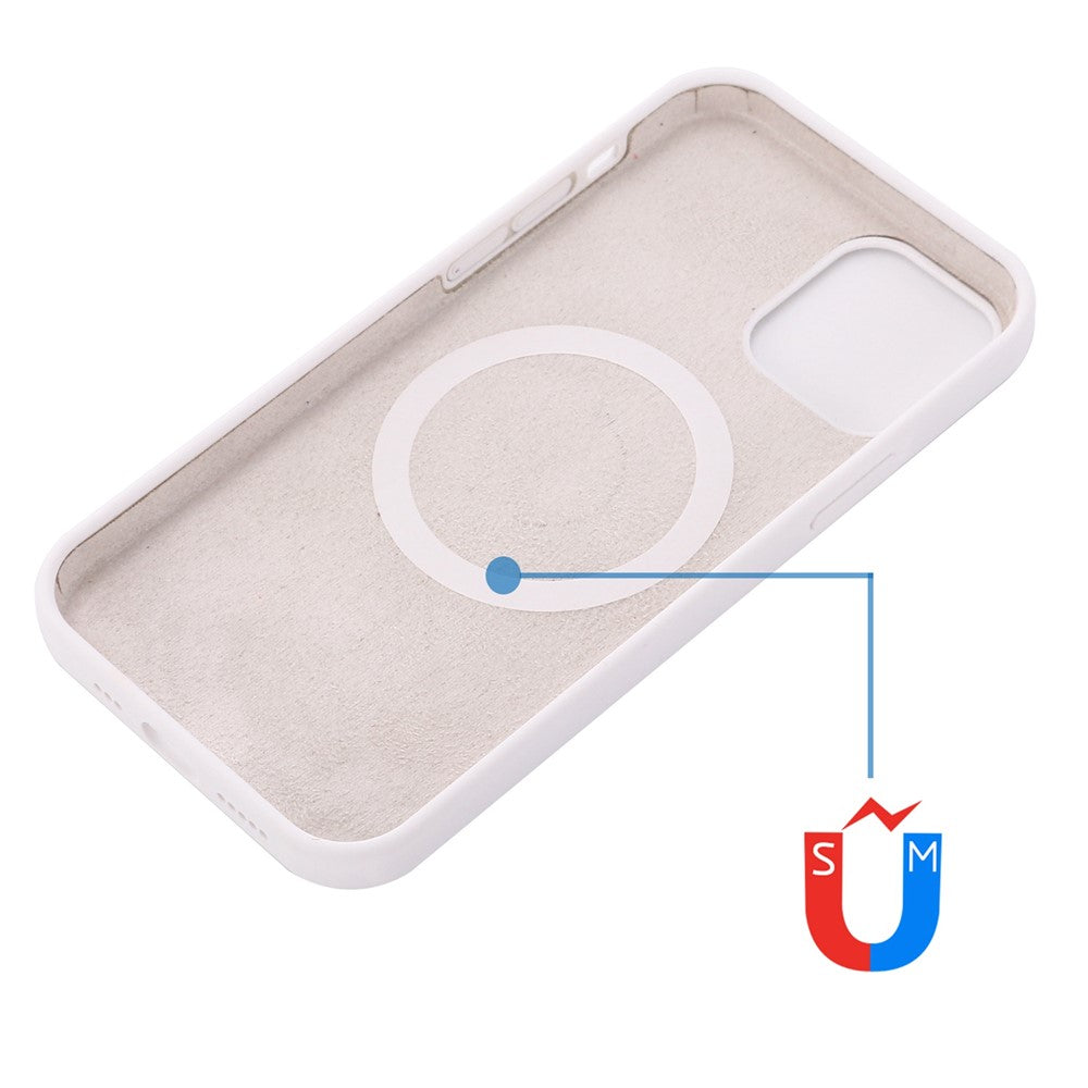 For iPhone 14 6.1 inch Compatible with MagSafe Wireless Charging Phone Case Soft Anti-scratch Silicone Cover