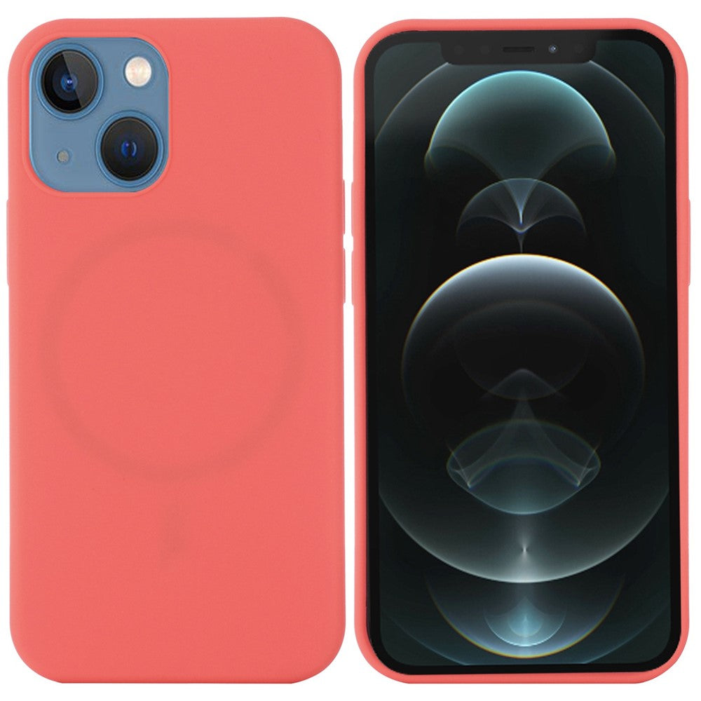 For iPhone 14 6.1 inch Compatible with MagSafe Wireless Charging Phone Case Soft Anti-scratch Silicone Cover