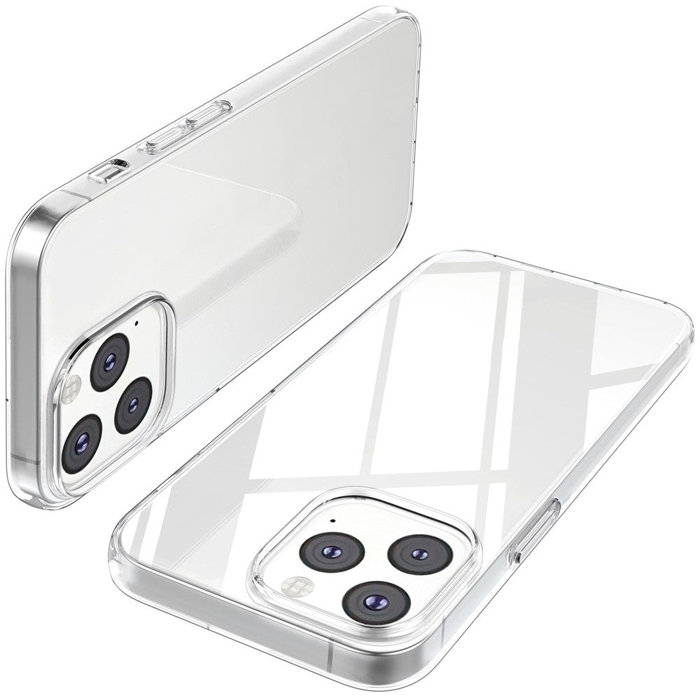 For iPhone 14 Pro Max 6.7 inch 2.5D Arc Edge Tempered Glass Screen Protector+TPU Anti-scratch Cell Phone Covering Shell