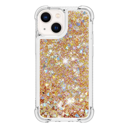 For iPhone 14 Plus TPU Case Glitter Quicksand Shockproof Phone Back Cover