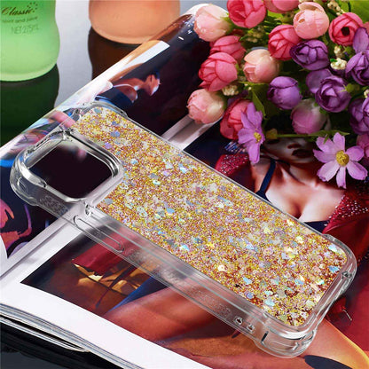For iPhone 14 Plus TPU Case Glitter Quicksand Shockproof Phone Back Cover