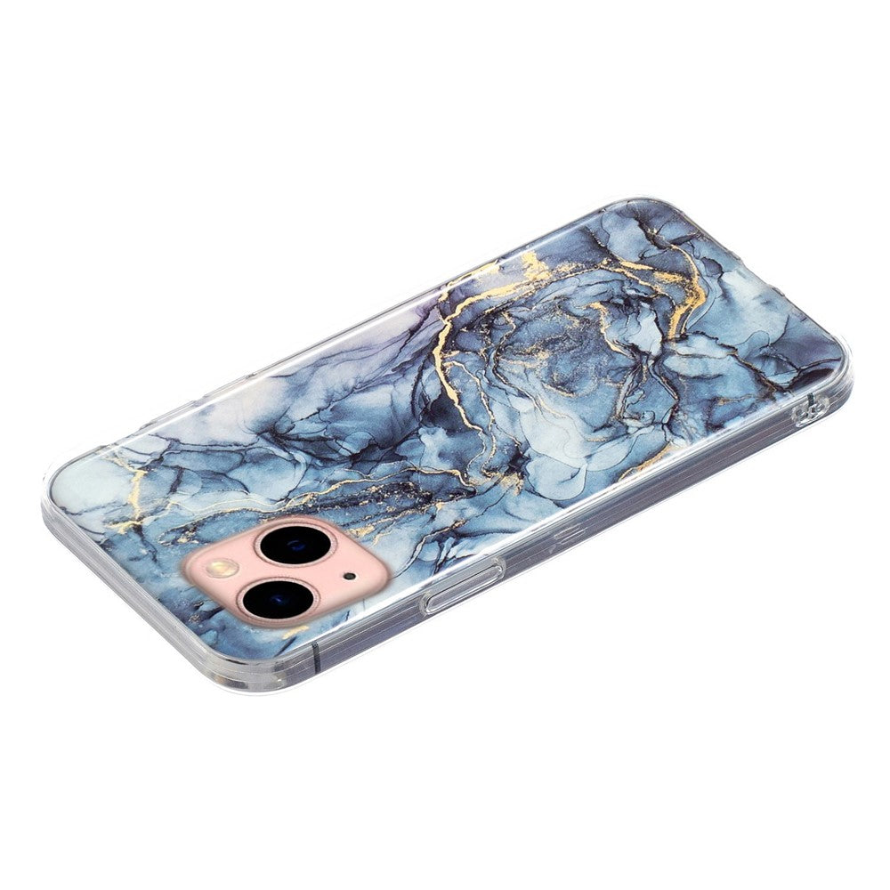 IMD Marble Pattern TPU Case for iPhone 14 6.1 inch, Wear-resistant Well-protected Cell Phone Cover