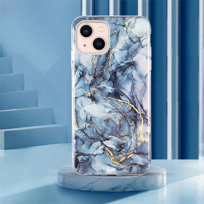 IMD Marble Pattern TPU Case for iPhone 14 6.1 inch, Wear-resistant Well-protected Cell Phone Cover