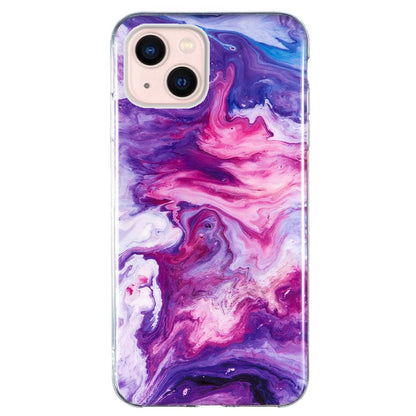 IMD Marble Pattern TPU Case for iPhone 14 6.1 inch, Wear-resistant Well-protected Cell Phone Cover