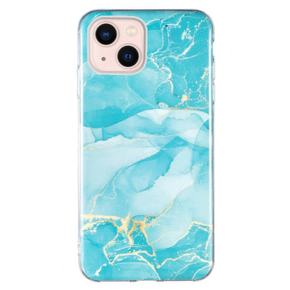 IMD Marble Pattern TPU Case for iPhone 14 6.1 inch, Wear-resistant Well-protected Cell Phone Cover