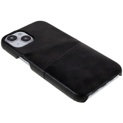 For iPhone 14 6.1 inch Anti-fall Mobile Phone Case PU Leather+PC Back Phone Cover with 2 Card Slots