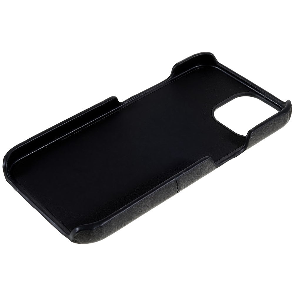 For iPhone 14 6.1 inch Anti-fall Mobile Phone Case PU Leather+PC Back Phone Cover with 2 Card Slots