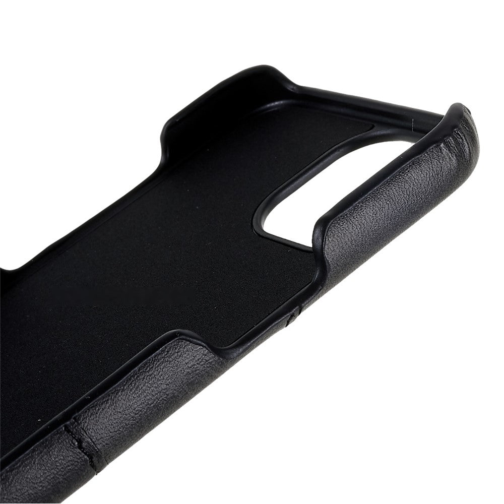 For iPhone 14 6.1 inch Anti-fall Mobile Phone Case PU Leather+PC Back Phone Cover with 2 Card Slots