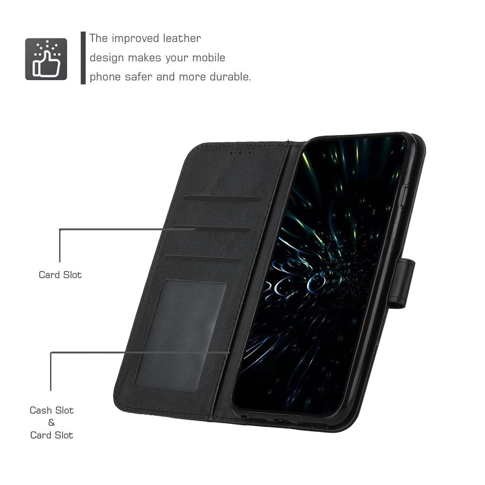 For iPhone 14 Pro Max 6.7 inch Stand Wallet Stitching Phone Cover PU Leather + TPU Protective Case with Strap