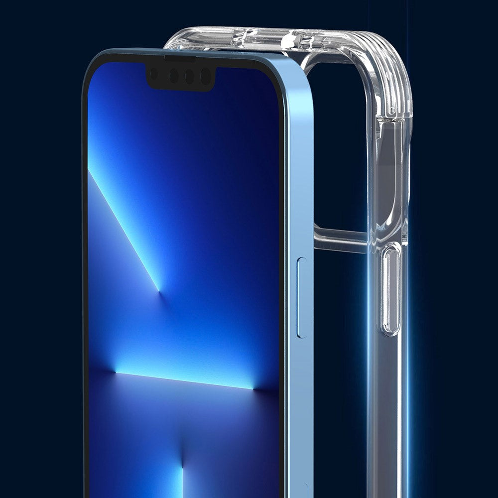 For iPhone 14 Pro Max 6.7 inch Anti-scratch Plastic TPU Phone Case Clear Concealed Kickstand Phone Shell Compatible with MagSafe
