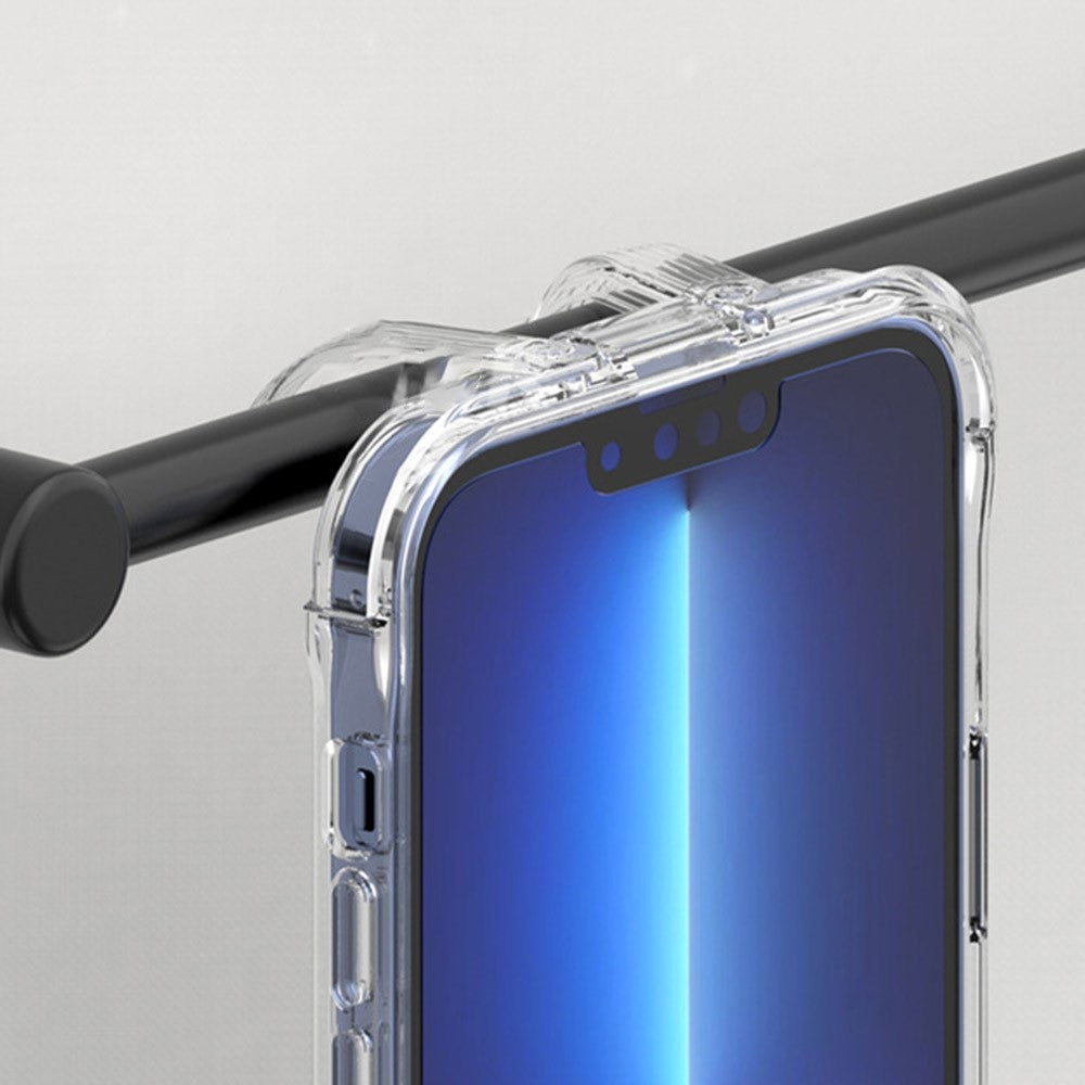 For iPhone 14 Pro Max 6.7 inch Anti-scratch Plastic TPU Phone Case Clear Concealed Kickstand Phone Shell Compatible with MagSafe