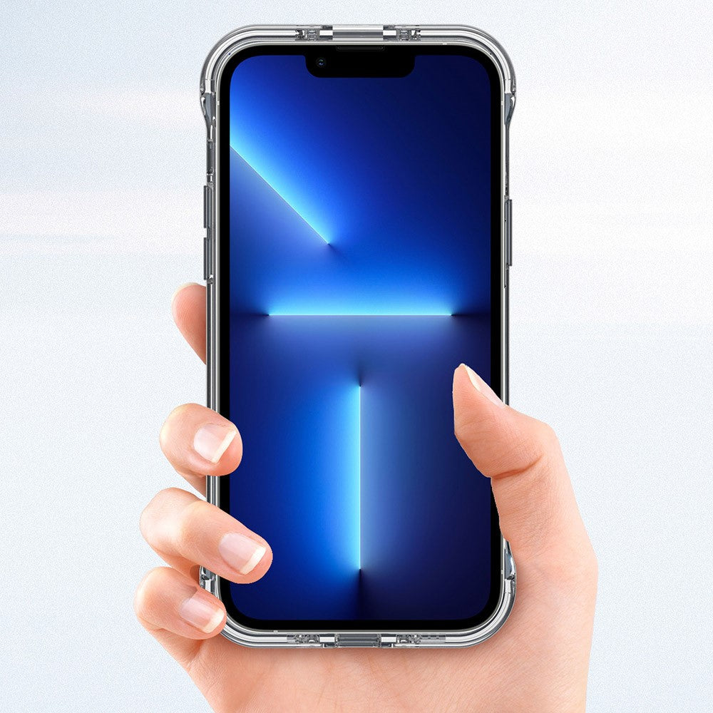 For iPhone 14 Pro Max 6.7 inch Anti-scratch Plastic TPU Phone Case Clear Concealed Kickstand Phone Shell Compatible with MagSafe